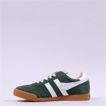 Gola Elan Retro T Toe Gumsole Trainer - Evergreen